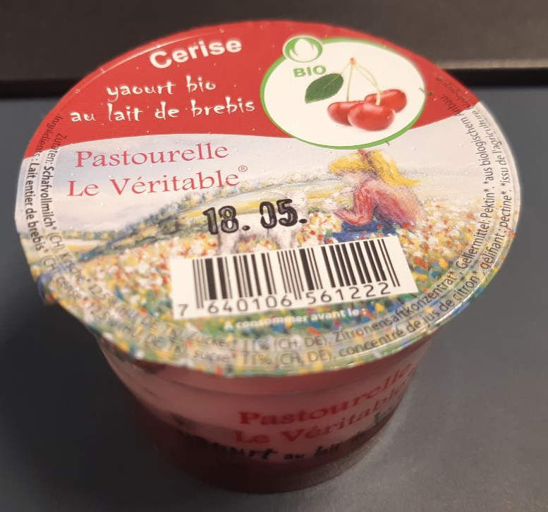 yogourt cerise Bi-Couche - Pastourelle (pot plastique 125g)