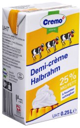 Demi-crème 25% UHT Suisse 0,25L